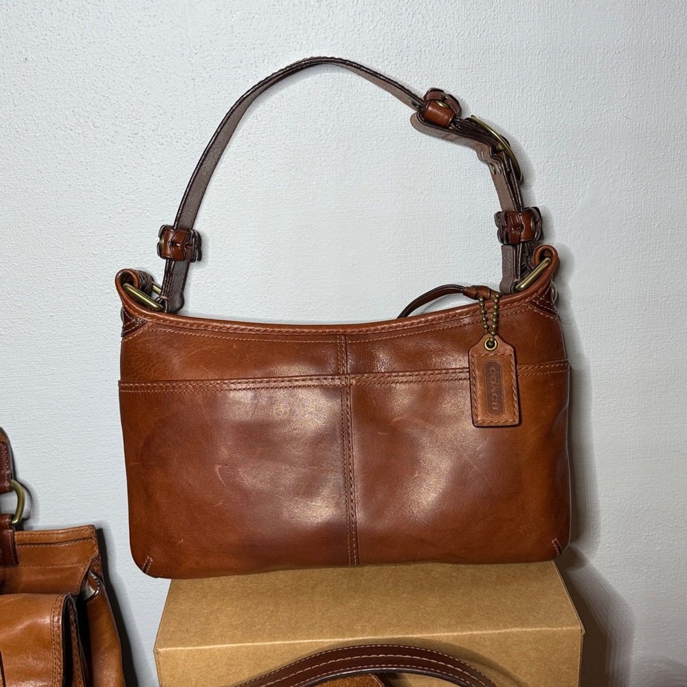 Coach Bleecker Burnished Whiskey Set - Shopper, Med Duffle, Slip Demi, Wallet - Picture 4 of 16